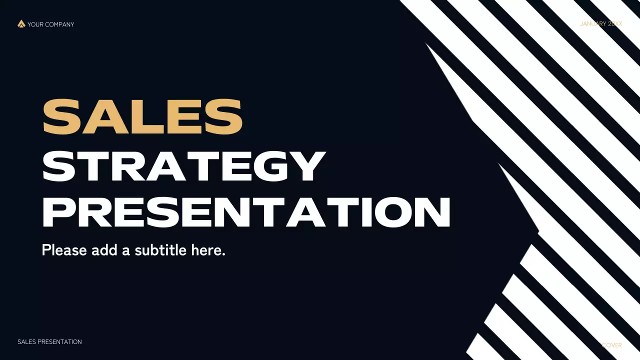 Black Modern Sales Strategy Presentation