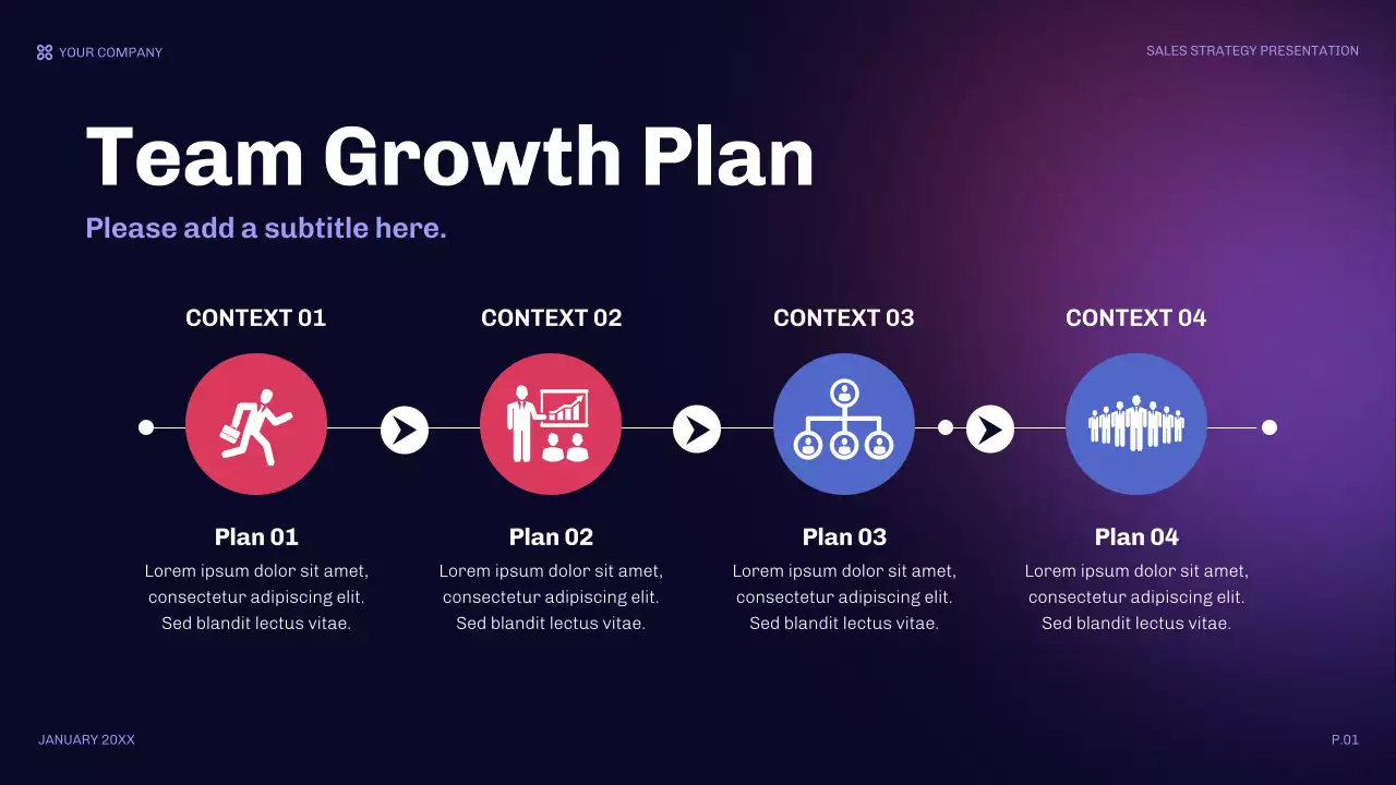 Blue Modern Sales Strategy Presentation