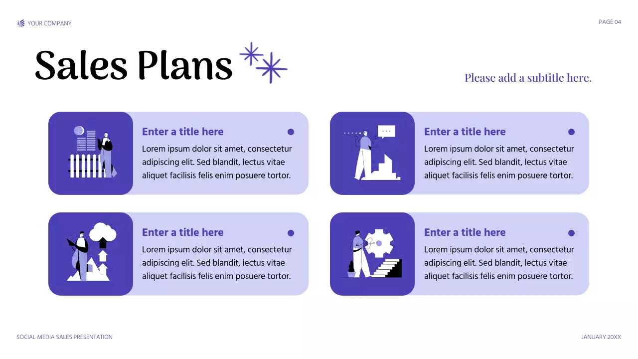 Purple Modern Social Media Sales Promotion Presentation