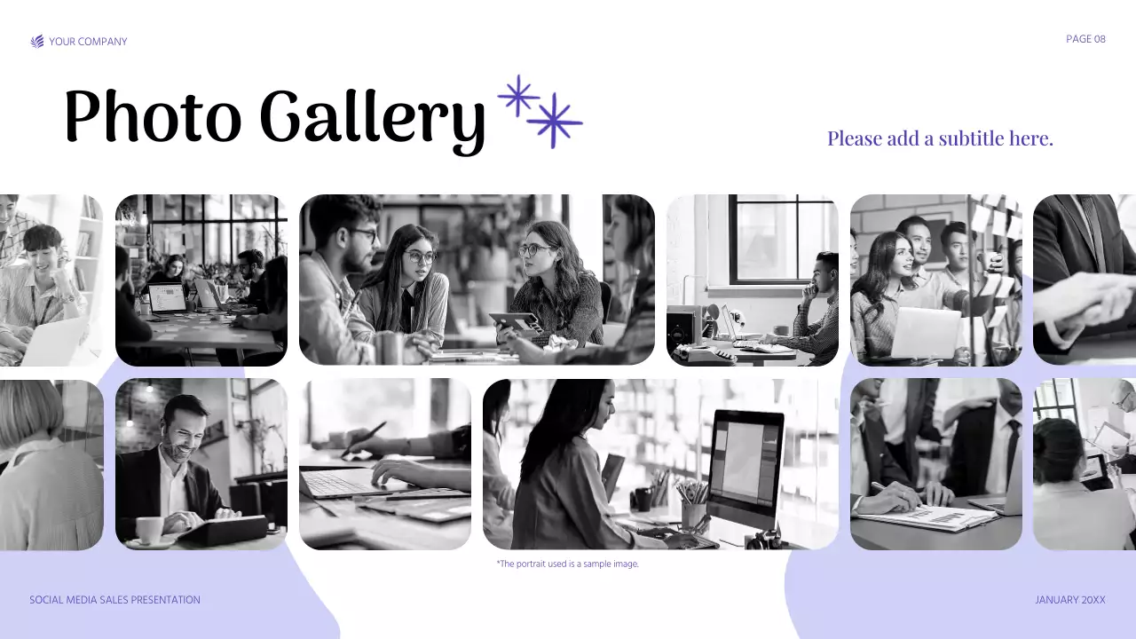 Purple Modern Social Media Sales Promotion Presentation