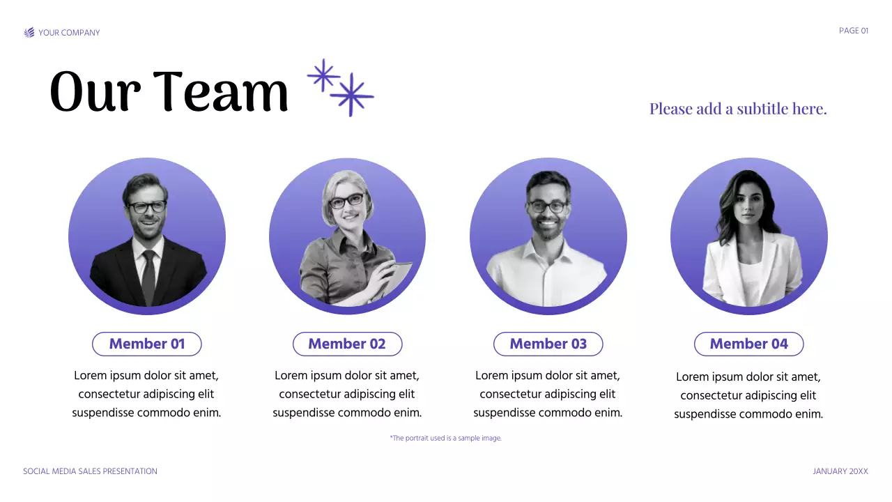 Purple Modern Social Media Sales Promotion Presentation