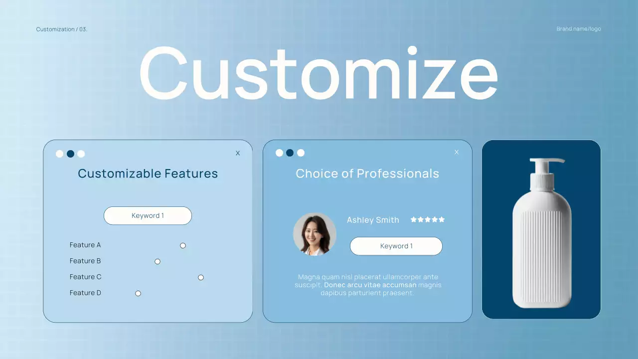 Blue Modern Skincare Product Catalogue Presentation