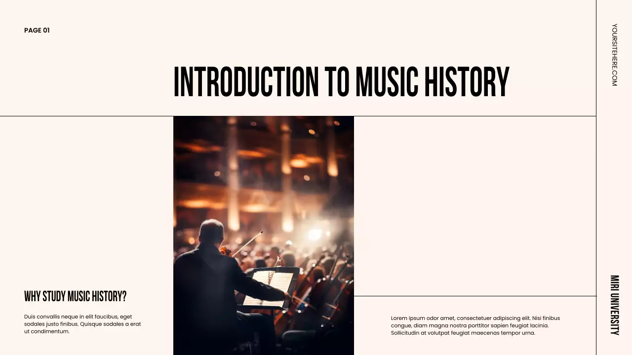 Beige Classic Music History Presentation