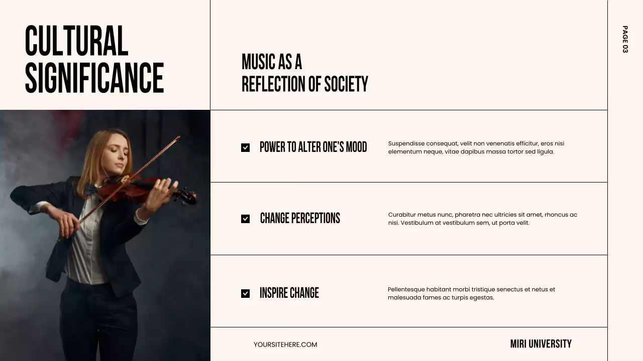 Beige Classic Music History Presentation