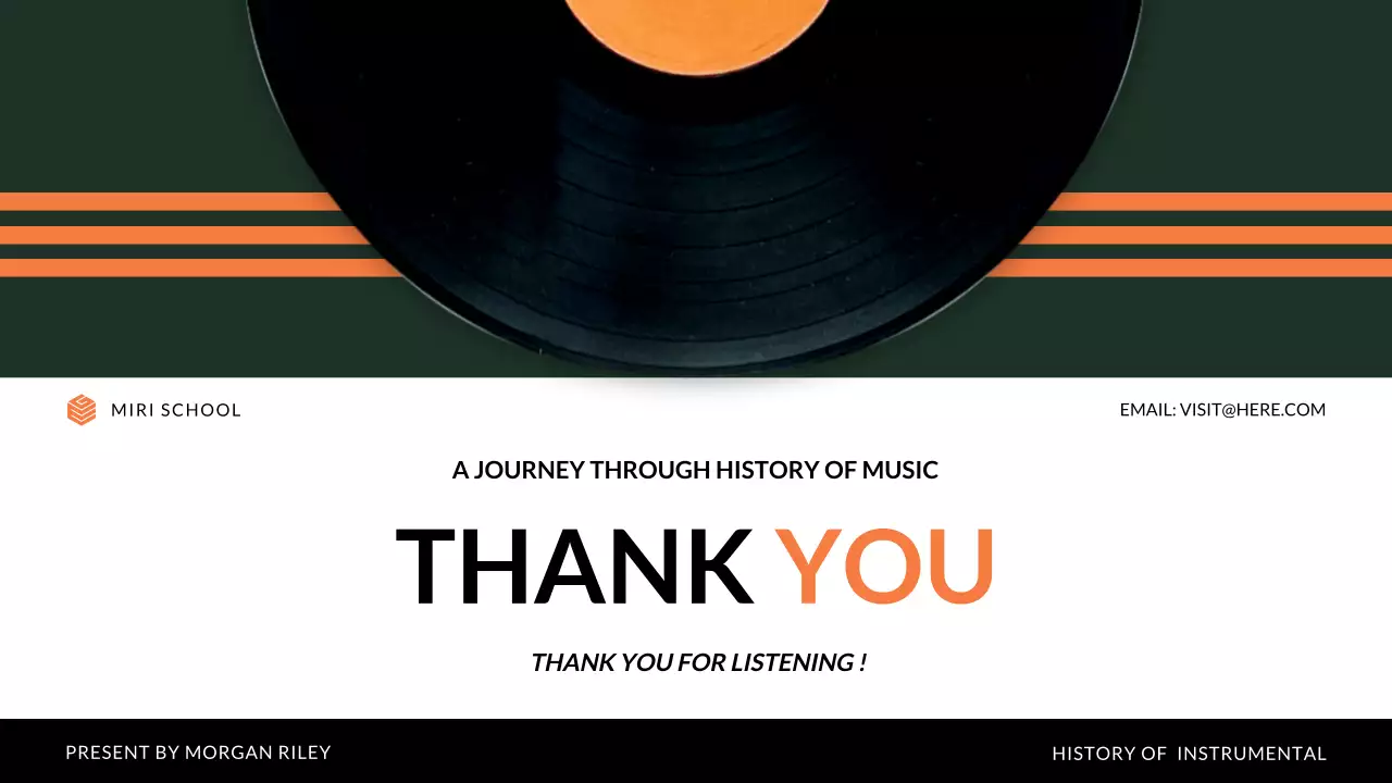 오렌지 빈티지 음악 역사 프레젠테이션