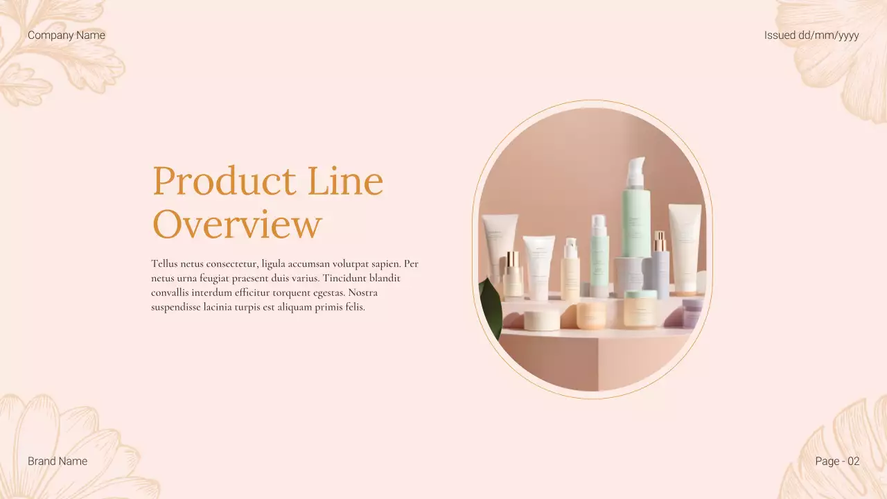 Beige Floral Product Catalogue Document Presentation