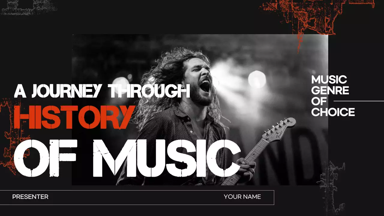 Black Retro Music History Presentation