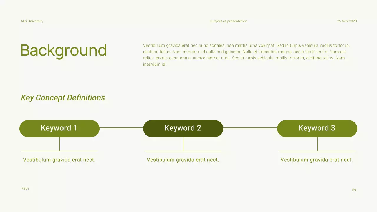 Green Minimal Academic Introduction Presentation