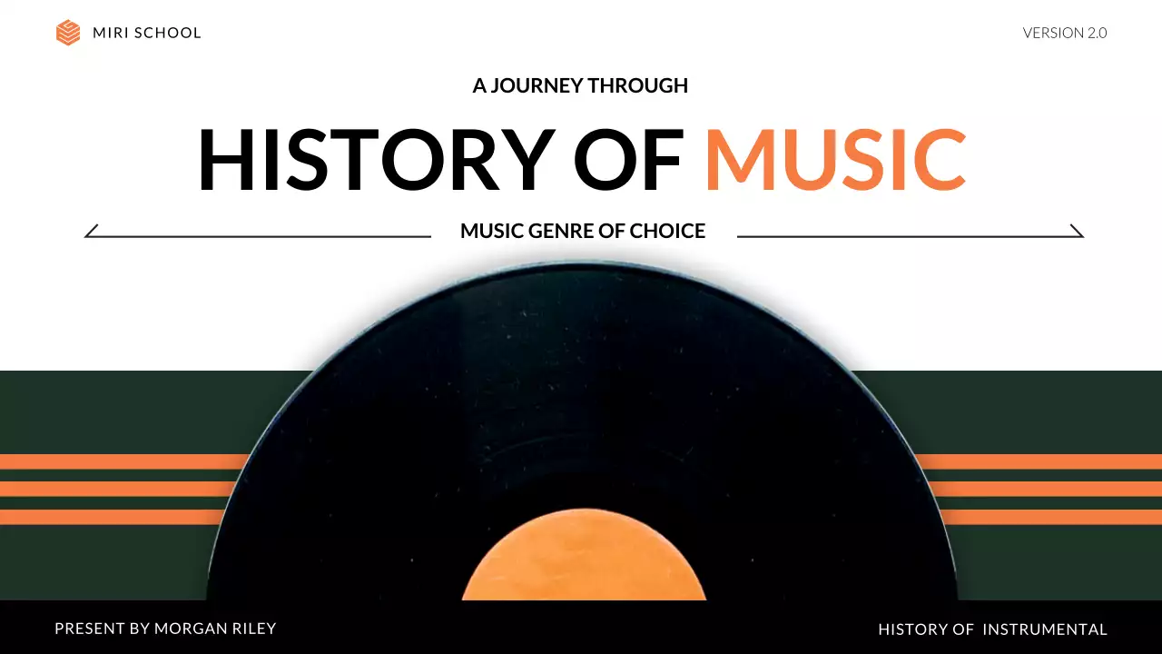 오렌지 빈티지 음악 역사 프레젠테이션