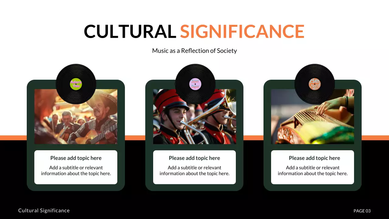 오렌지 빈티지 음악 역사 프레젠테이션