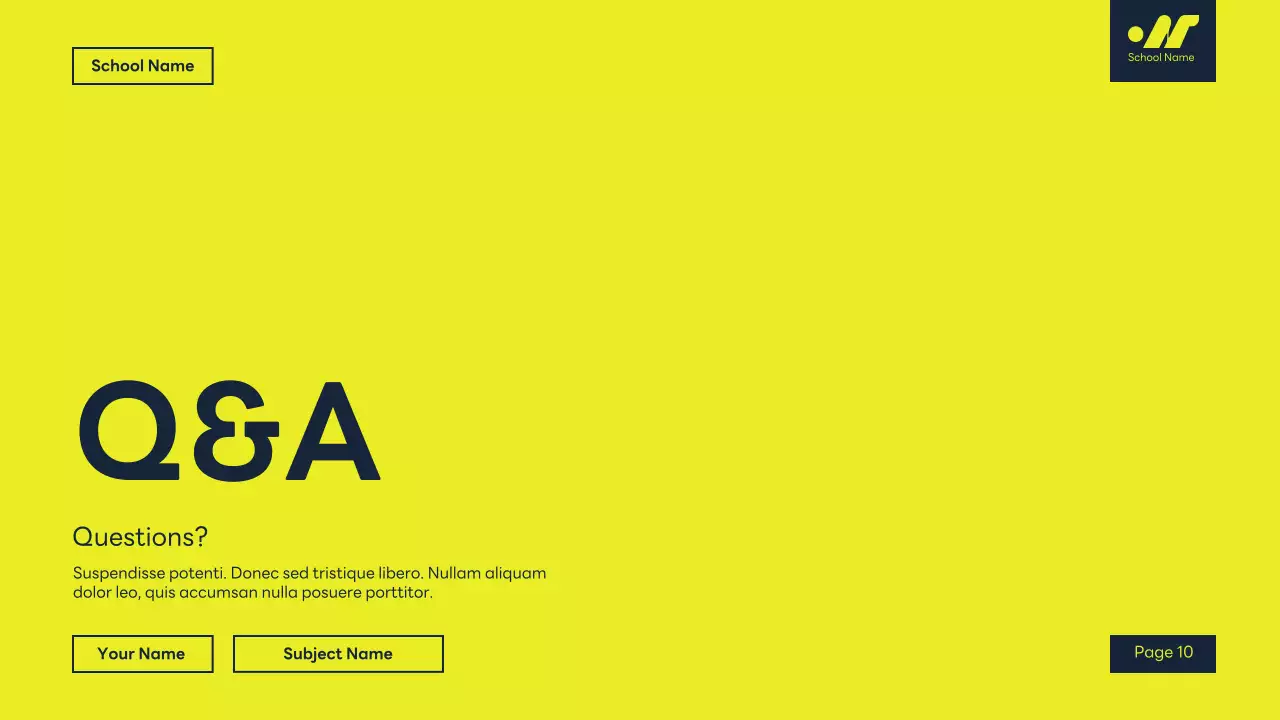 Yellow Modern Academic Introduction Presentation