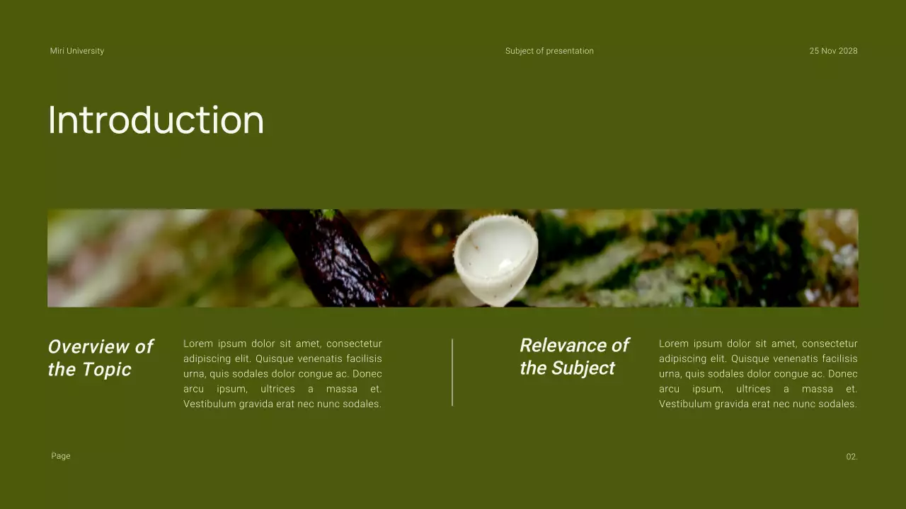 Green Minimal Academic Introduction Presentation