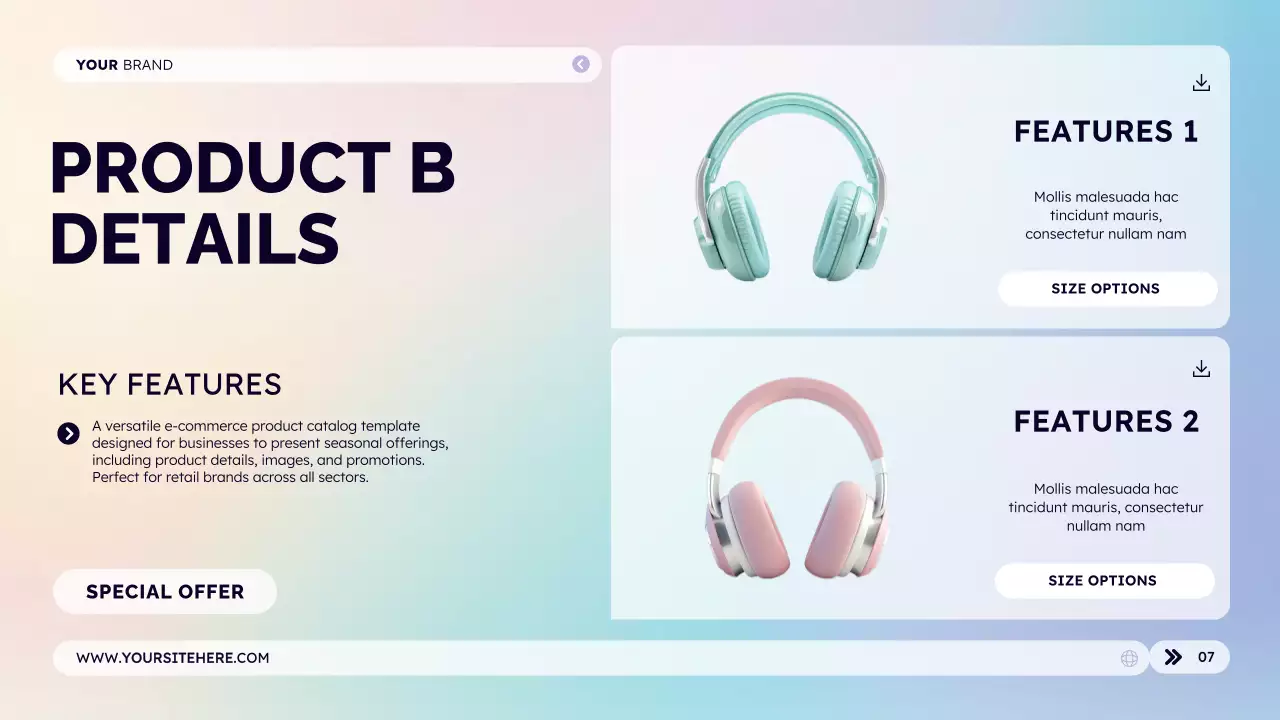 Blue Modern Product Catalog Guide Presentation