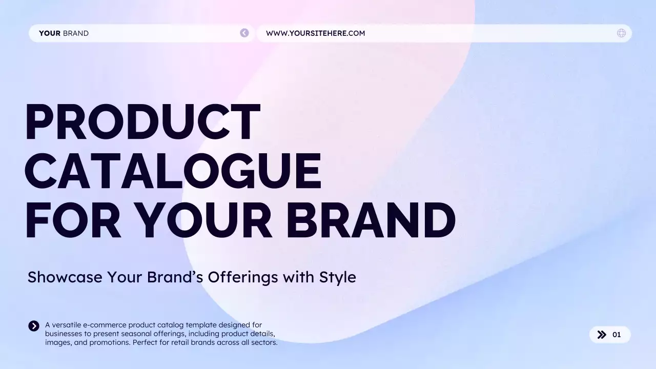 Blue Modern Product Catalog Guide Presentation