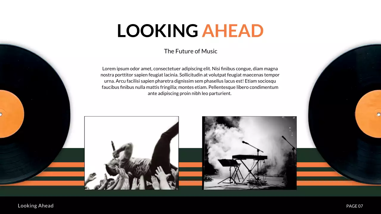 오렌지 빈티지 음악 역사 프레젠테이션