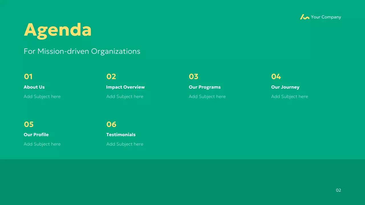 Green Simple 비영리 제안 프레젠테이션