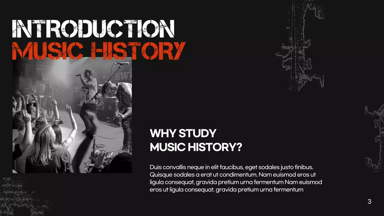 Black Retro Music History Presentation