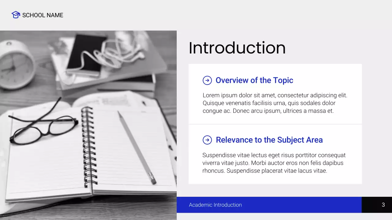 Black Modern Academic Introduction Presentation