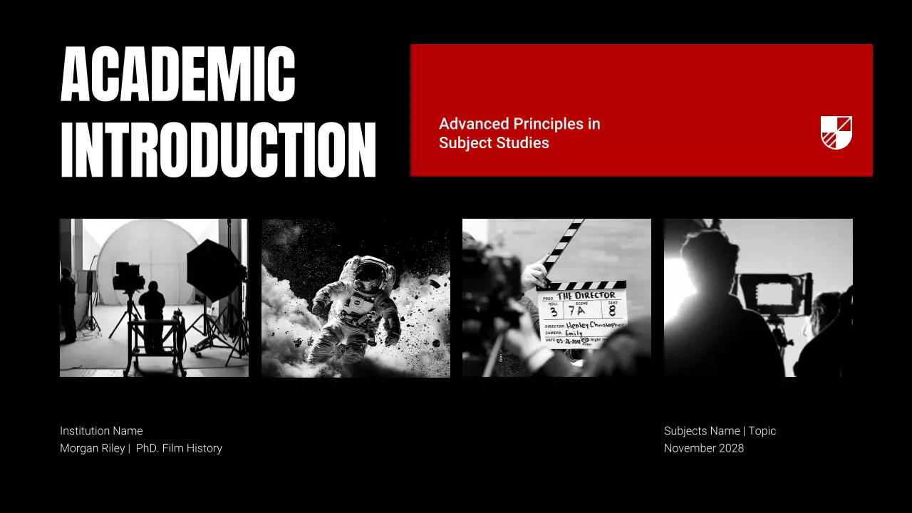 Black Professional Filmmaking Academic Lecture Presentation