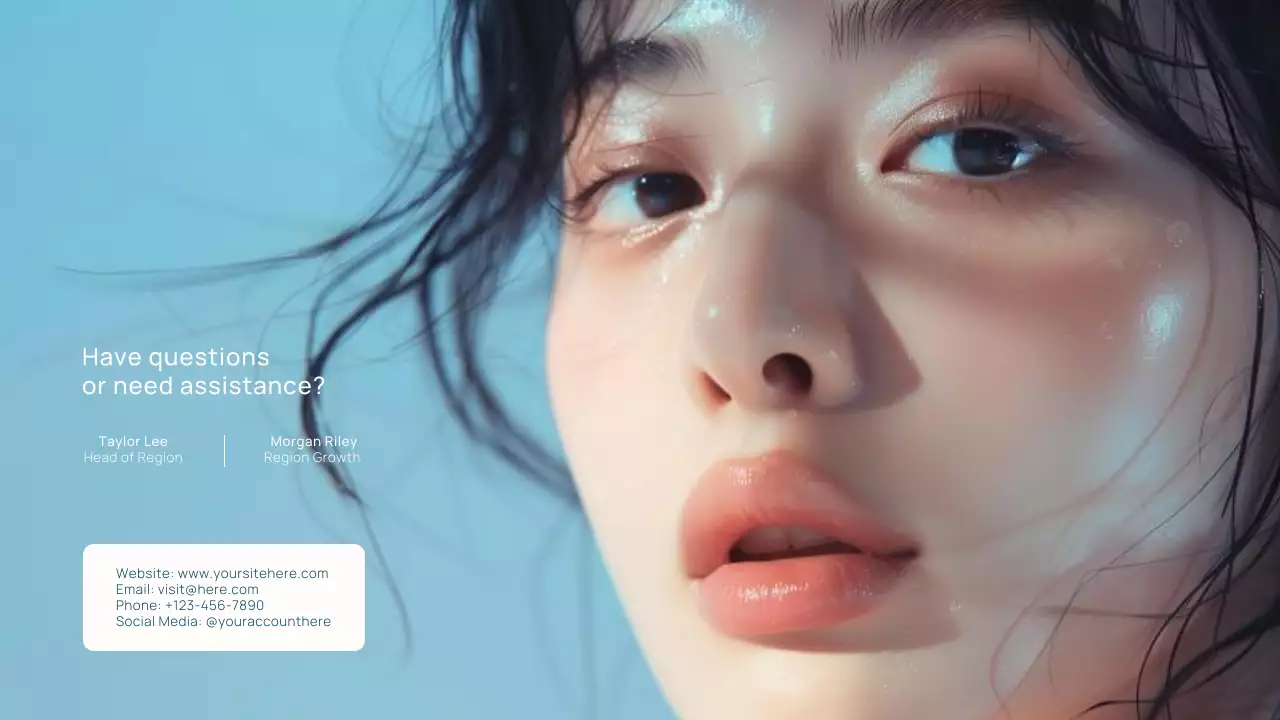 Blue Modern Skincare Product Catalogue Presentation