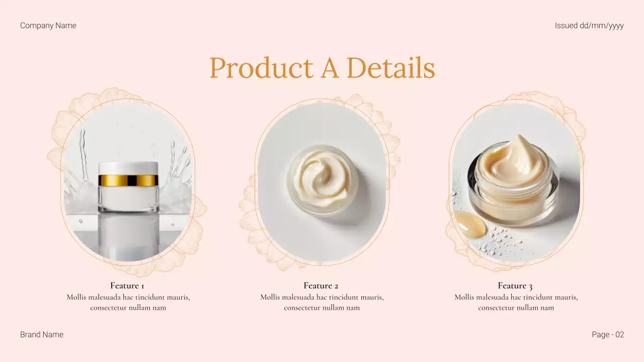 Beige Floral Product Catalogue Document Presentation