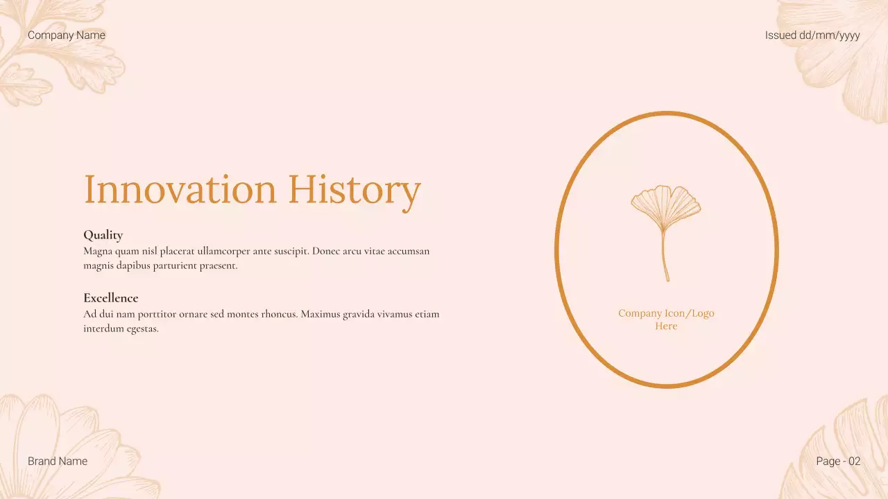 Beige Floral Product Catalogue Document Presentation
