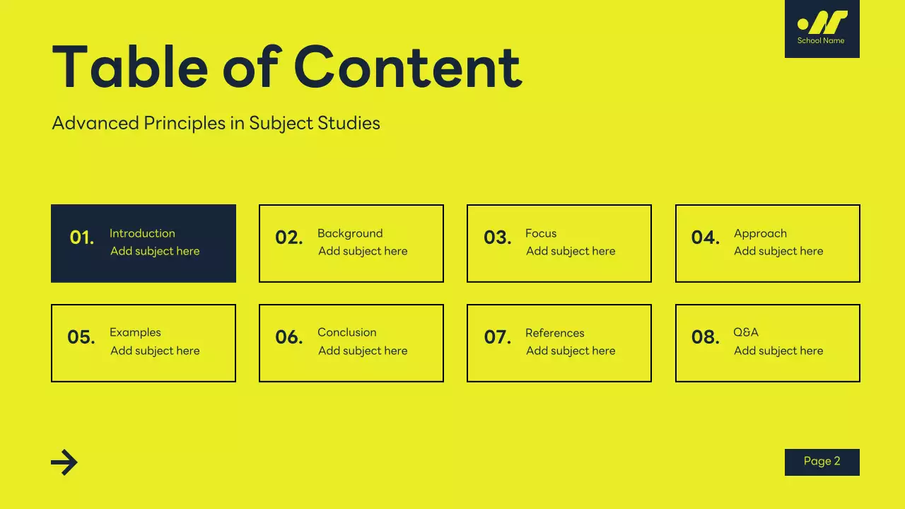 Yellow Modern Academic Introduction Presentation