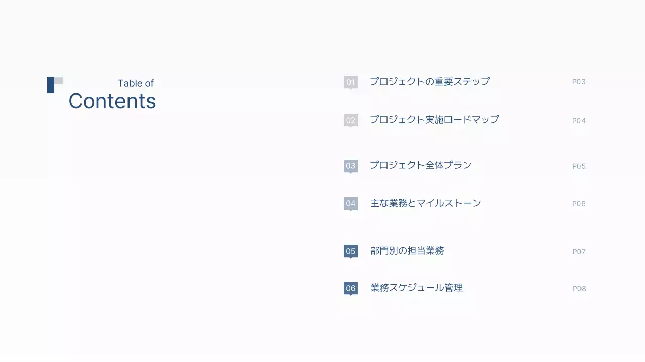 青 シンプル 業務手順書 マニュアル プレゼンテーション
