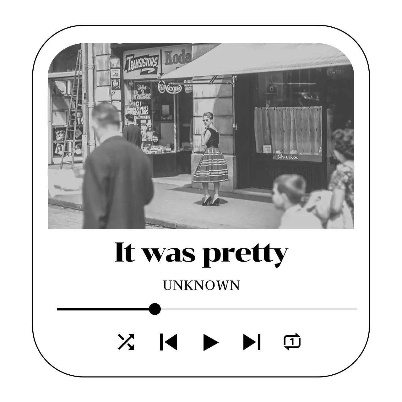 흑백 빈티지 음악 굿즈