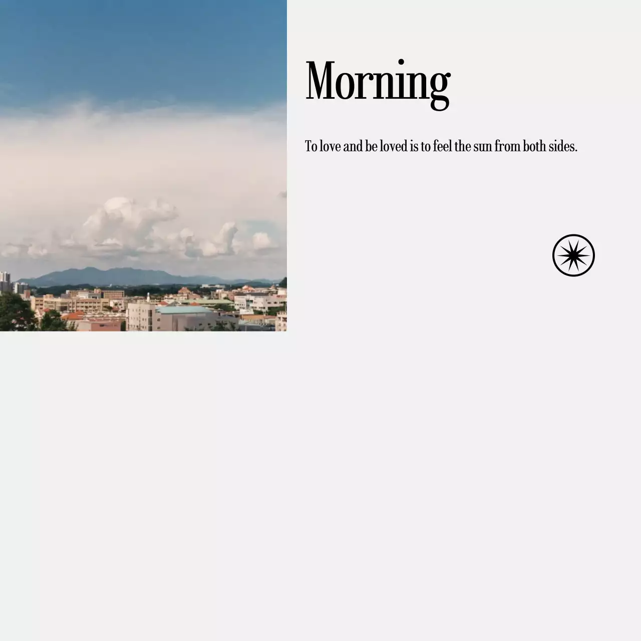 Catatan tulisan tangan dengan foto lanskap dan teks yang emosional