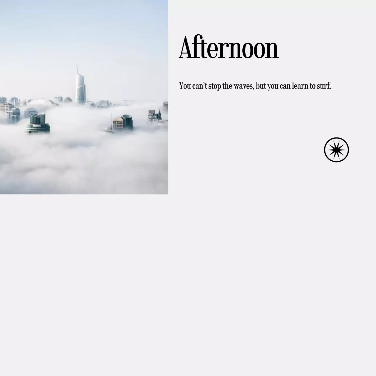 Catatan tulisan tangan dengan foto lanskap dan teks yang emosional