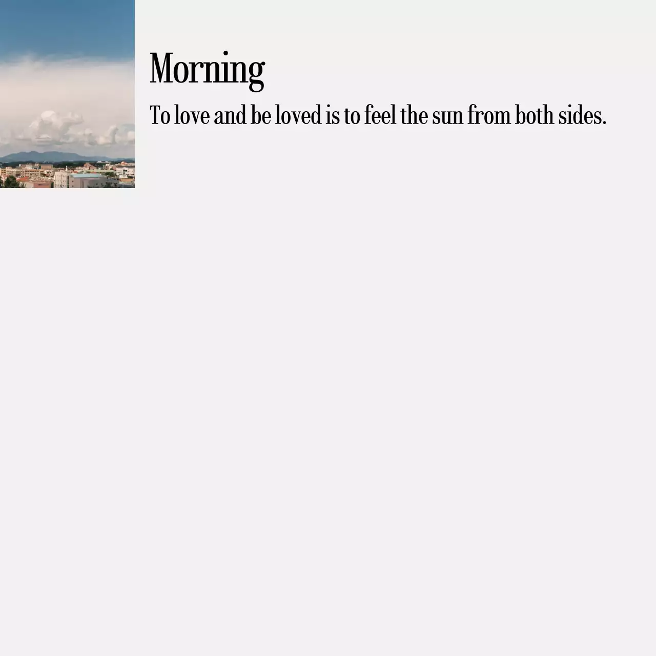 Catatan tulisan tangan dengan foto lanskap dan teks yang emosional