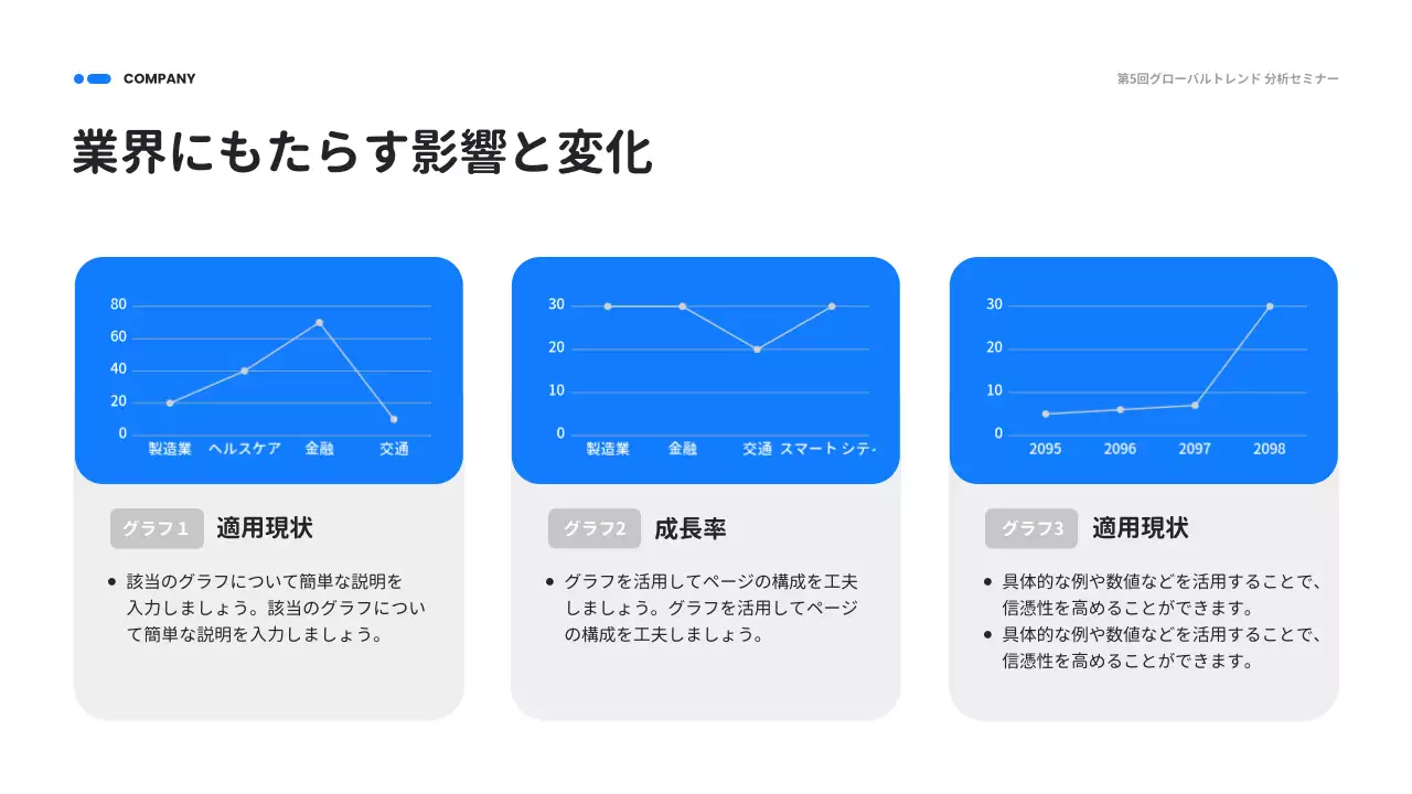 青 シンプル 技術革新 資料 プレゼンテーション