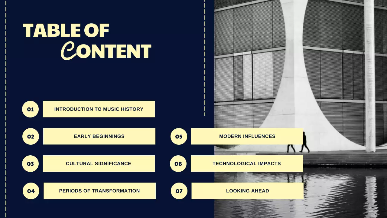 Navy Classic Music History Presentation