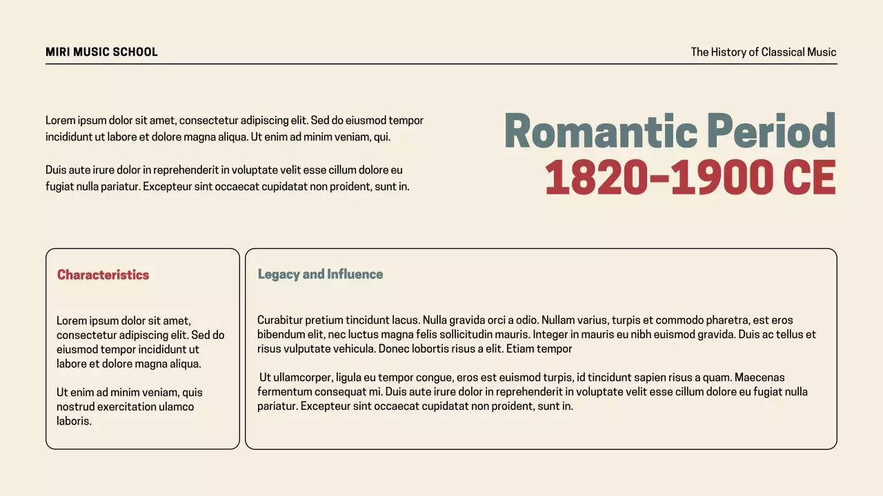 Beige Vintage Music History Presentation