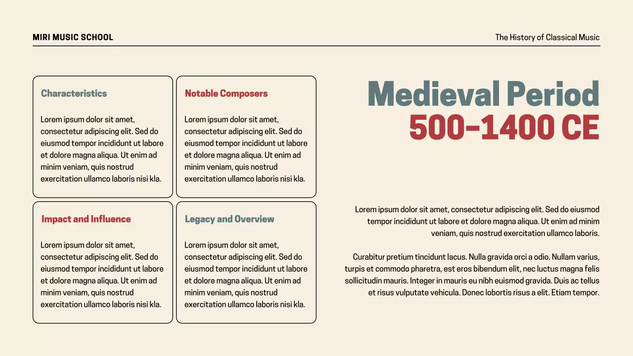 Beige Vintage Music History Presentation