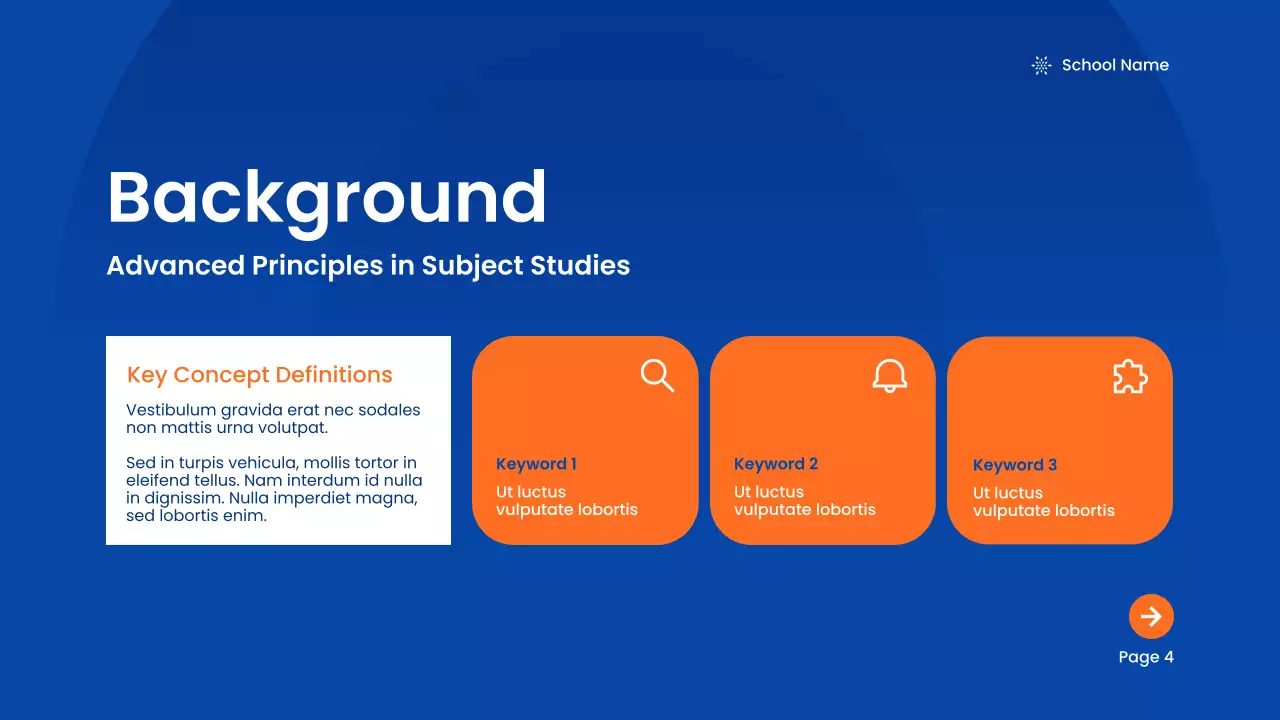 블루 모던 아카데믹 소개 프레젠테이션