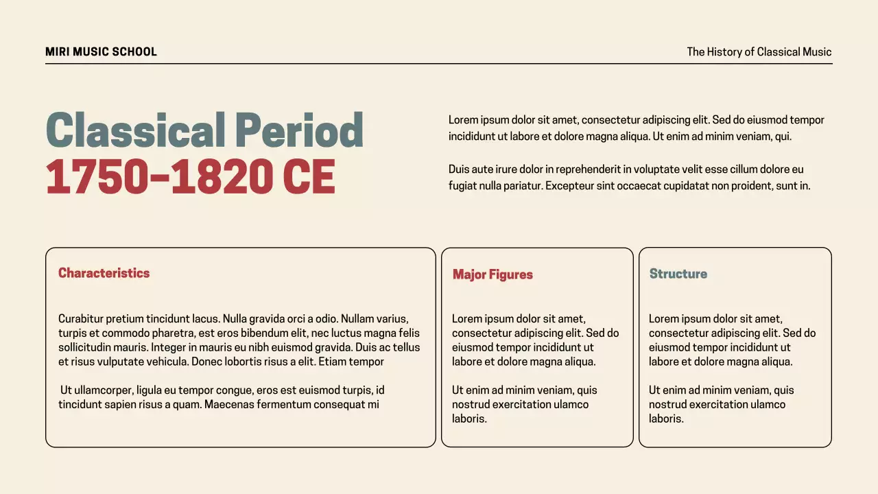 Beige Vintage Music History Presentation