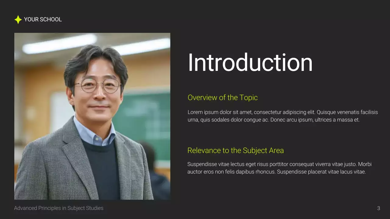 Black Professional Academic Introduction Presentation