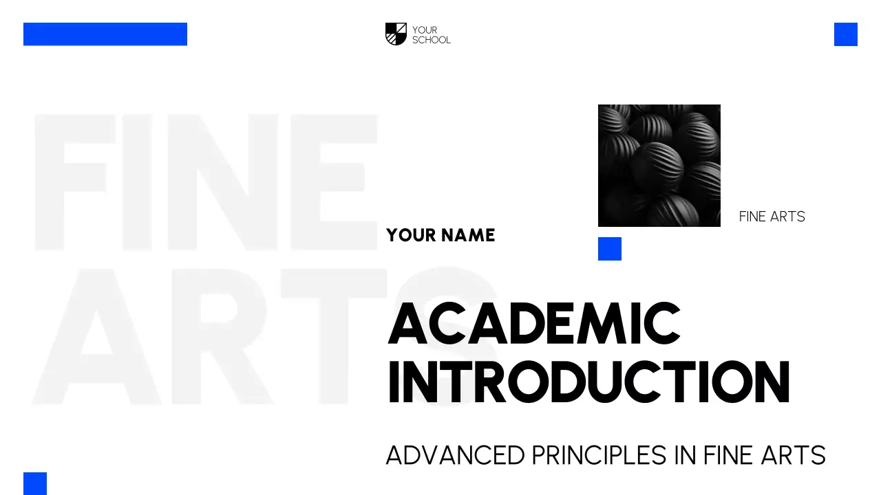 Blue Modern Fine Arts Lecture Presentation