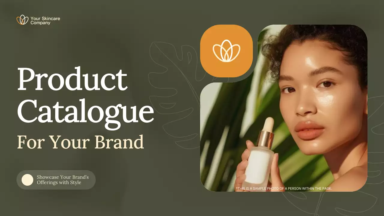 Beige Elegant Skincare Product Catalogue Presentation