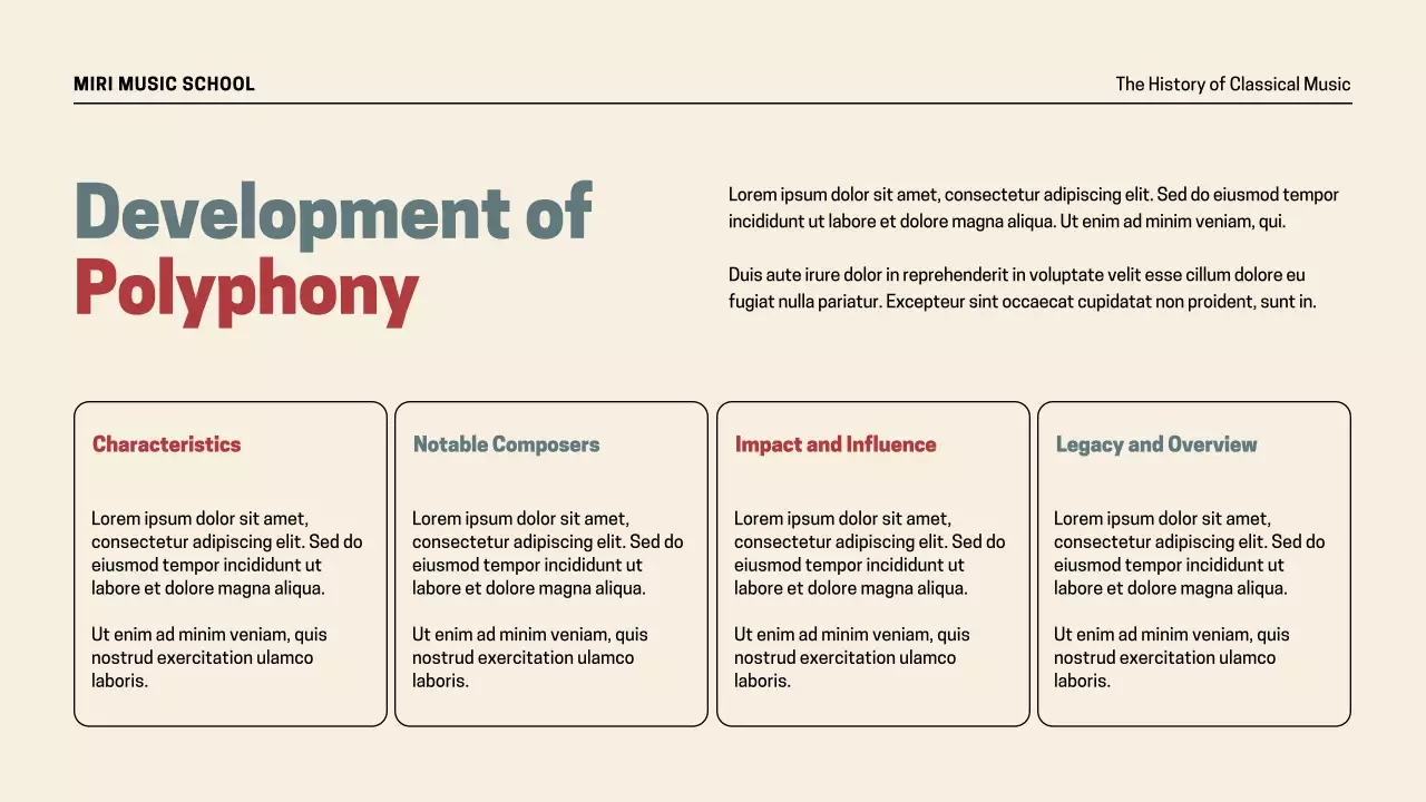 Beige Vintage Music History Presentation