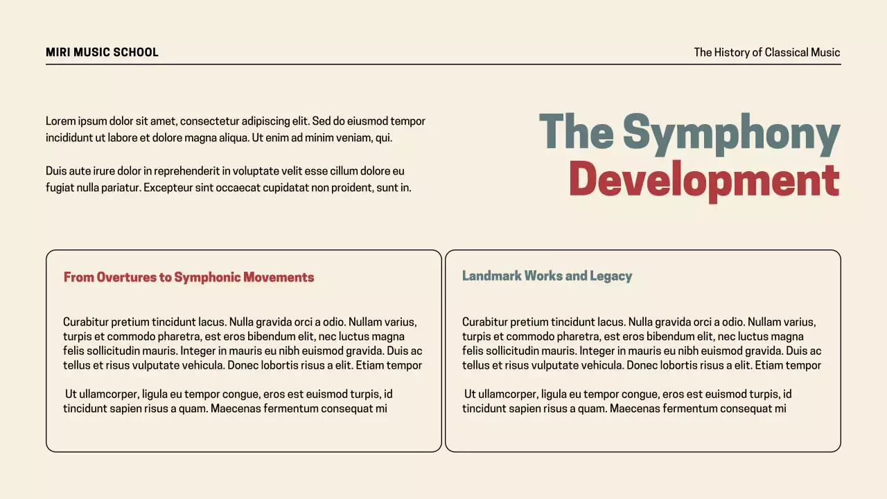 Beige Vintage Music History Presentation