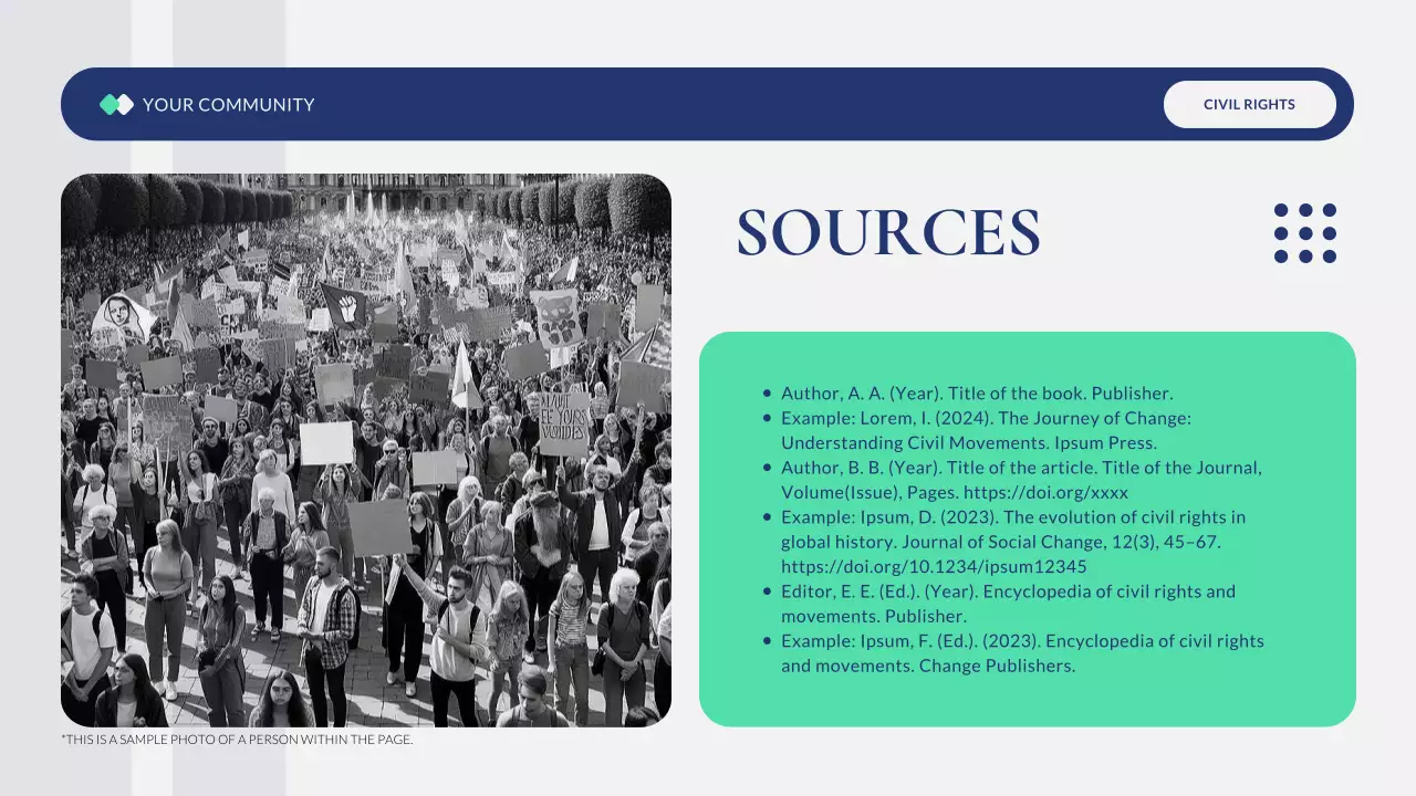 Blue Modern Civil Movements History Presentation