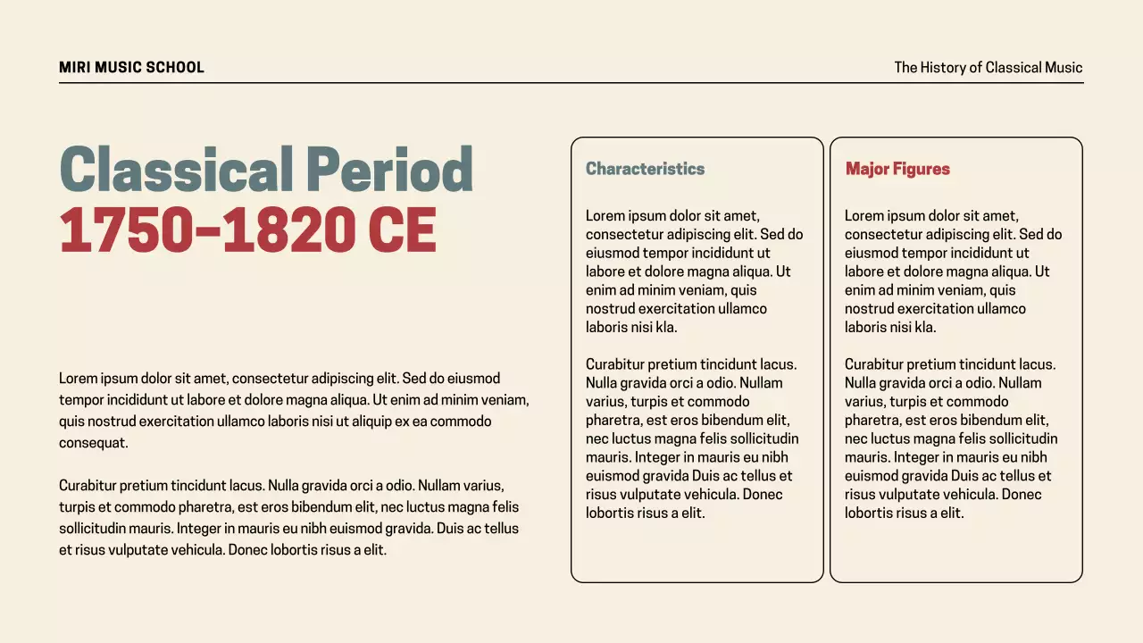 Beige Vintage Music History Presentation