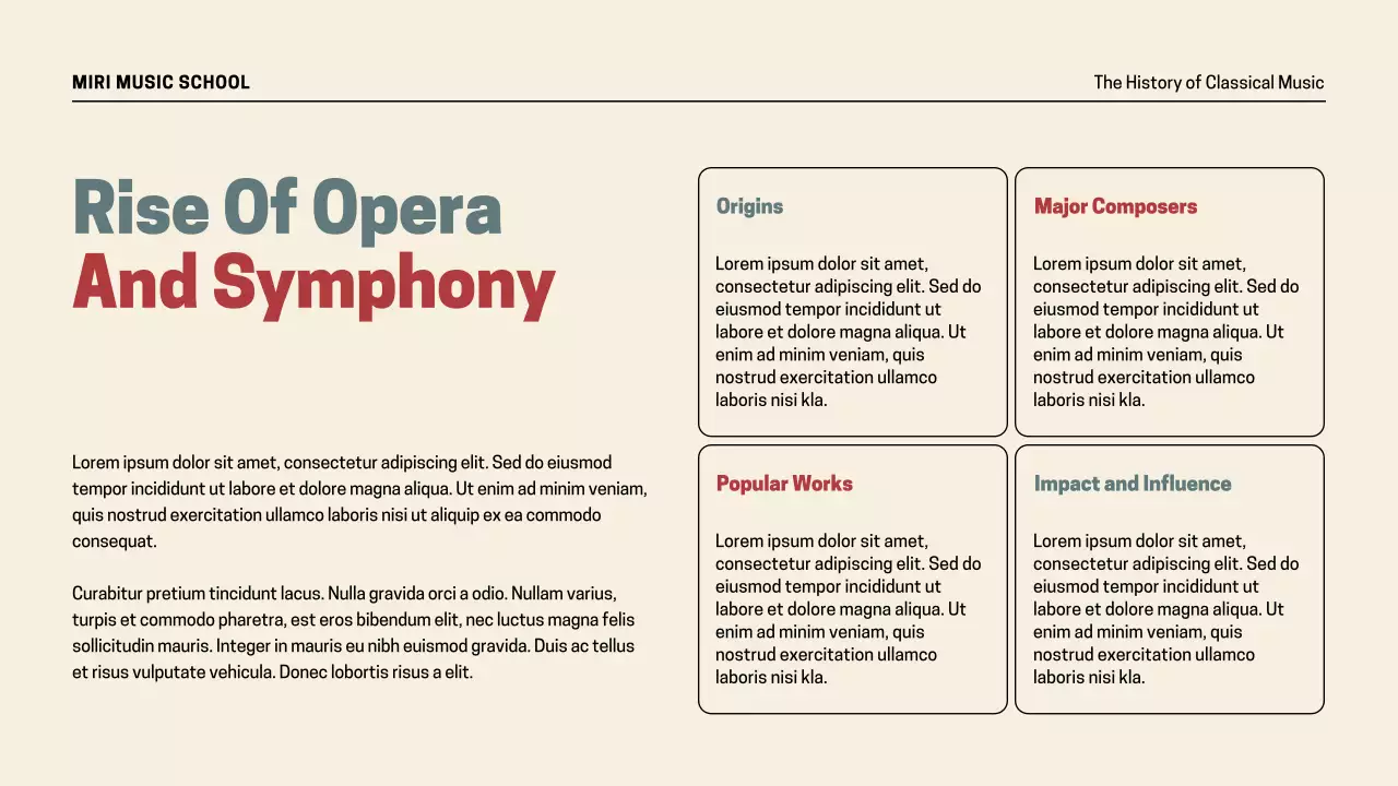 Beige Vintage Music History Presentation