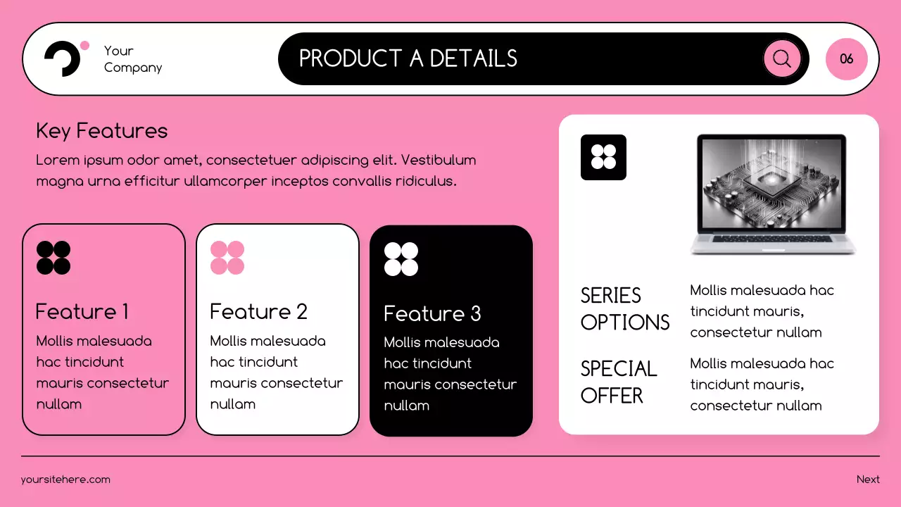 Pink Modern Product Catalogue Guide Presentation