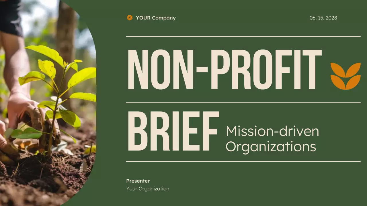 Green Modern Non-Profit Brief Presentation