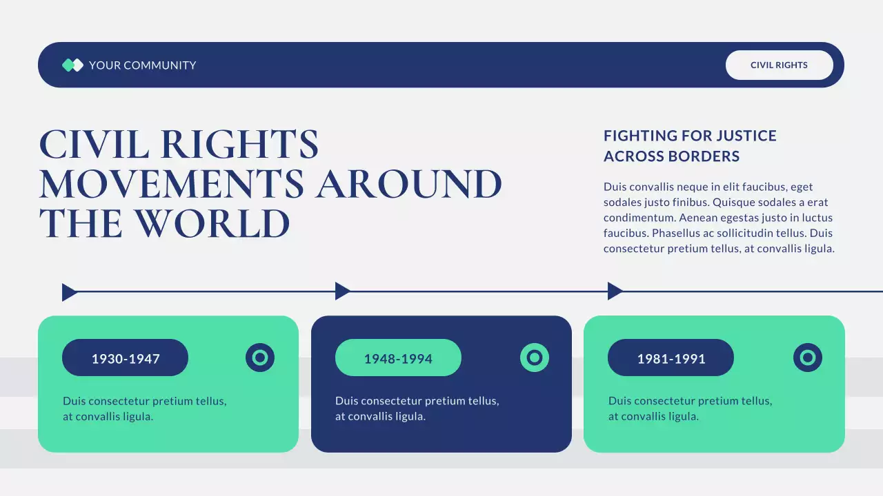 Blue Modern Civil Movements History Presentation