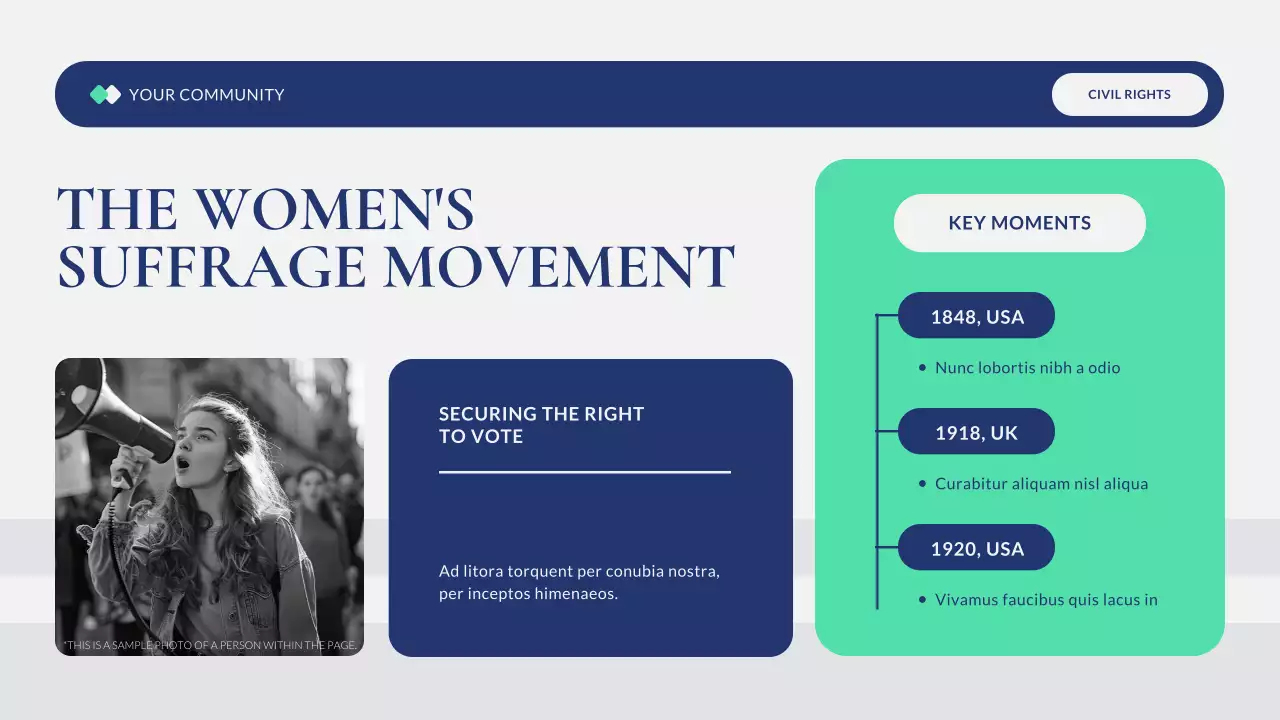 Blue Modern Civil Movements History Presentation